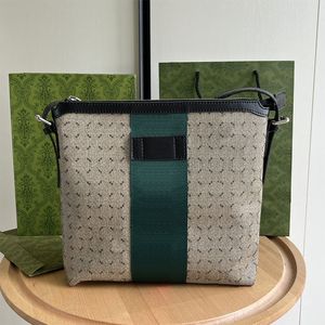 Bolso de diseñador para hombre, bolso cruzado, bolso de mensajero, bolso de hombro de negocios a la moda, bolso de lona de alta calidad, cuero clásico con estampado de letras, correa ancha de nailon a rayas