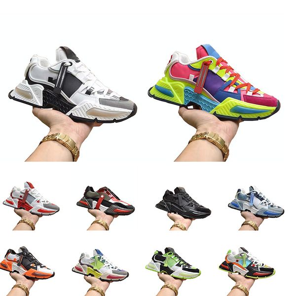 Designer Homme Chaussure de basket Baskets Airmaster bi-matières tige ultra légère Chaussures décontractées Baskets Air Master nylon multicolore et cuir de veau Platform Triners