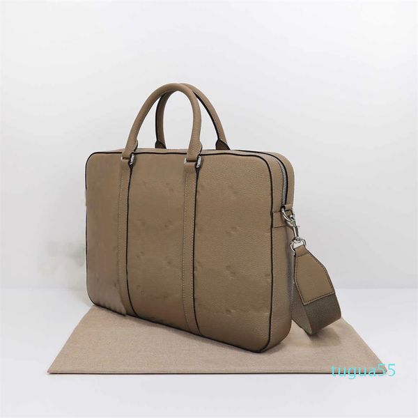 Maletines de diseñador para hombre, bolso de mano, bolsos para ordenador portátil, estuche de cuero, bolso cruzado, correa para el cuerpo, bolsos de negocios