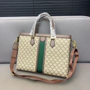 Arrillones de hombres de diseñadores Bag Bag Luxury Brand Patrón de cuero Caja Bag Bag Green Red Stripe Cross Body Bolsas de negocios