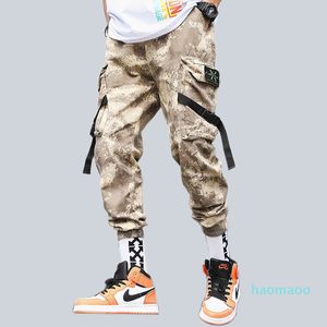 Designer-Men Camo Cargo Pants Hip Hop Rubans Hommes Streetwear Casual Poches Joggers Pantalon Homme Mode Pantalon De Survêtement Homme Pantalon