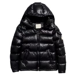 Designer Hommes Vêtements Doudounes Hiver Hommes Parkas Top Qualité Duvet de Canard Lady Outwear Noir Marine Vestes Badge avec Puce NFC Veste de sports de neige en plein air S-3XL