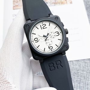 Designer Men Fashion Sports Pols kijkt Bell Automatische mechanische polshorloges Hoogwaardige Luxury Brand Chronograph Clock Roestvrij S 4874