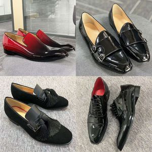 Designers de luxe hommes chaussures formelles robe chaussure en cuir noir bout pointu strass pointes chaussure de bureau chaussures de fête de mariage EU48 avec boîte NO492-8