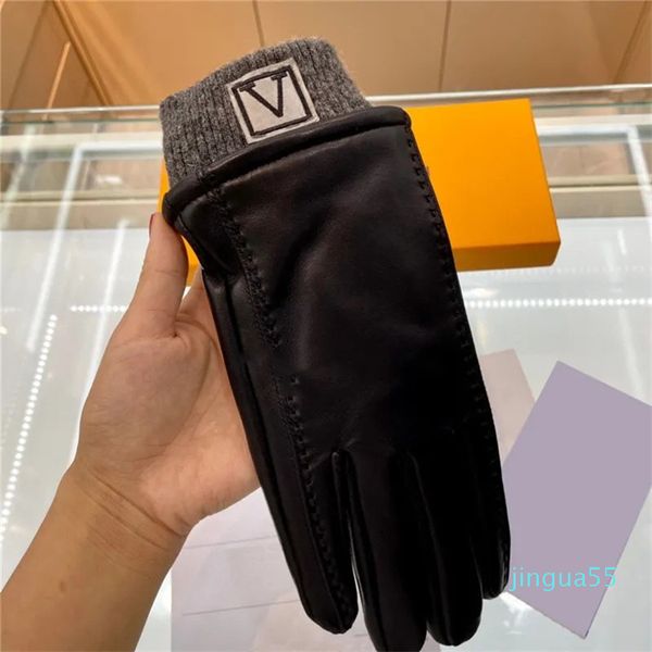 Gants de styliste en cuir doux et confortable pour hommes et femmes, mitaines chaudes pour l'extérieur