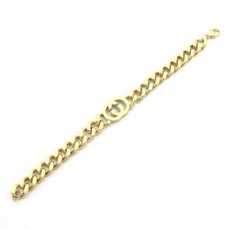 Diseñador Hombres Cadena gruesa de oro Pulseras con dijes con logo G Pulsera de mujer Correa de mano de plata Sello correcto Impreso Regalo de joyería de moda