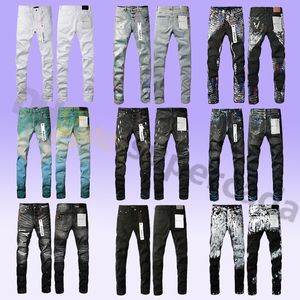 Designer Men Hip Hop Hole vintage Luxury Punk Dot Pattern Mens Pantal