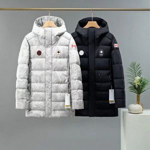 Designer Hommes à capuche mi-longueur Version Puffer Down Parkas Veste d'hiver épais chaud coupe-vent manteaux d'extérieur lululemenes Vêtements n3sX #