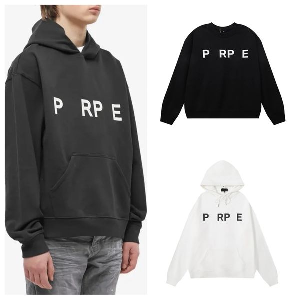 Diseñador Hombres Sudadera con capucha Carta clásica Bordado Mujeres Sudaderas con capucha Sudaderas Manga larga Logotipo con capucha O Cuello Hombre Mujer Tops Lady Femme Jumper Sudadera con capucha Púrpura