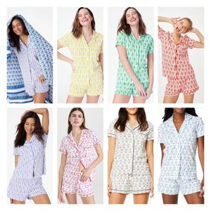 Dames slaap tops lounge schattig roller konijn pyjama aap geprefabriceerd printen met korte mouw set shorts set casual home