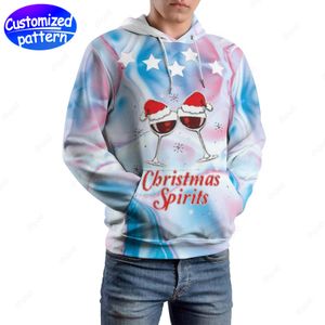 Designer Hommes Sweats Sweats Sweats à capuche à motifs personnalisés Esprits de Noël Hip-Hop Rock Caps Casual Athleisure Sports Outdoor Gros Sweat à capuche Vêtements Grande taille S-5XL