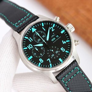 Designer Men IWCSS Watch Iwcity Pilot Chronograph Wristwatch FPT7 Mouvement mécanique de qualité supérieure.