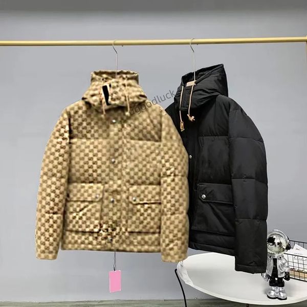 Designer hommes veste à capuche automne hiver vers le bas parkas lettre avec coupe-vent à glissière Sports de plein air kaki noir manteaux mixtes vêtements d'extérieur mâles femmes doudounes