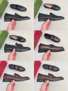Designer Men Loafers Chaussures Men Zapatos de Hombre Slater-On Le cuir de cuir luxueux chaussures adultes Brown Brown Drive Moccasine Soft Non-Slip Miners Shoe
