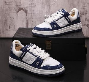 Designer Men imprimé de petites chaussures blanches décontractées baskets en mesh Fashion chaussure décontractée respirante rond à lacets à lacets plates légers Comfort Sports Chaussures de marche