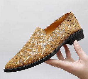 Designer hommes chaussures en cuir imprimés mocassins rue danse mariage robe de soirée chaussures baskets appartements de luxe respirant décontracté chaussures de marche antidérapantes plus la taille 36-47