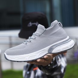 Designer Men Chaussures de course noir blanc gris gris classique tricot doux semed doux durable jogging mens entraîneurs sport baskets 40-44