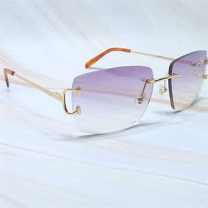 Designer heren en dames strand paar zonnebril 20% korting op trending product heren modeblazen vierkant grote draad metaal zonnebril vintage bril brillen