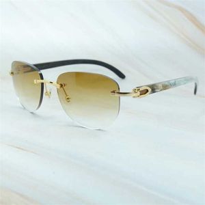 Designer heren en dames strand paar zonnebril 20% korting op buffelhoorn mannen randloze houten bril mode vintage ovale tinten brillen trending product