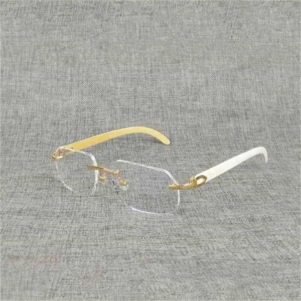 Lunettes de soleil de couple de plage pour hommes et femmes de créateurs 20% de réduction sur le bois naturel carré clair corne de buffle surdimensionné monture de lunettes sans monture pour hommes lisant des oculos ovales optiques