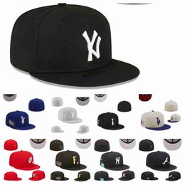 Casquette de baseball pour hommes de concepteur Chapeaux classiques de couleur noire Hip Hop Chicago Sport Casquettes de conception entièrement fermées Casquette de baseball Chapeau Stitch Heart Love Hustle Flowers New Era Cap