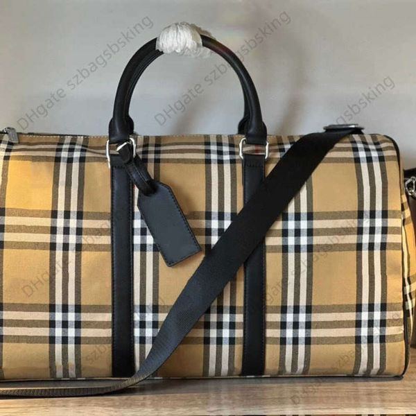 Bolsas de viaje de gran parte de diseñadores Bolsa de viaje de alta gama Totado de embarque a cuadros a cuadros Booting Fashion Fashion Bagbody de gran capacidad