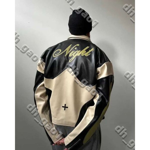 Diseñador de la marca para hombres Jackets Streetwear nl25h chaqueta y2k hombre trinchera hip hop chaqueta gráfica de cuero de gran tamaño punk rock harajuku gótico clásico chaqueta retro 5095
