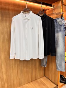 Designer Men's Casual Shirt Quality Designer Business T-shirt Classic à manches longues Shirt Couleur Couleur Pony broderie Spring Automne Shirt Asian Taille