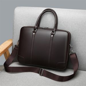 Diagonale tas van designer-mannen PU TOTE BAGS Premium-kwaliteit aktetcase Laptop Bag Classic Men's Schouder Bag334N