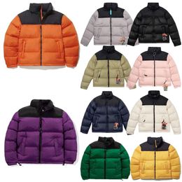 Parka veste en duvet pour hommes de créateur brodé lettre arc-en-ciel classique 1996 top hiver couple manteau tailleS-3XL