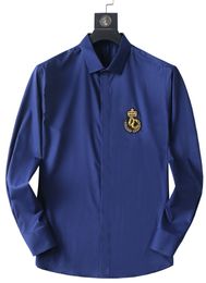 Robe de créateur pour hommes Chemise pour hommes nouvelle chemise à manches longues anti-rides pour hommes d'affaires Chemise décontractée de luxe AA Vêtements M-3XL 99 #