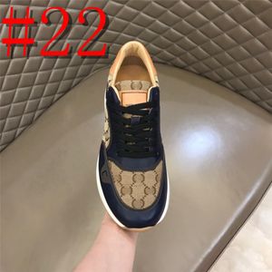 Chaussures décontractées de la mode masculine avec un denim sur des semelles épaisses et des baskets en cuir au premier étage L Size 38-45