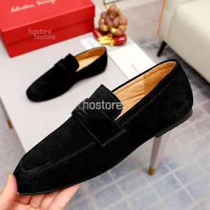 Zapatos de moda de diseñador para hombres, parte superior de vaca mercerizada italiana, antipelo, zapatos de cuero preferidos para hombres de alto gusto, suela exterior antideslizante suave y cómoda, mocasines planos