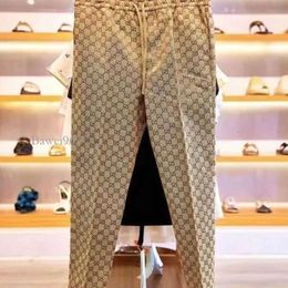 Pantalones casuales de pierna ancha de alta calidad para hombres de diseñador con estampado de letras 4dzr Xhq1