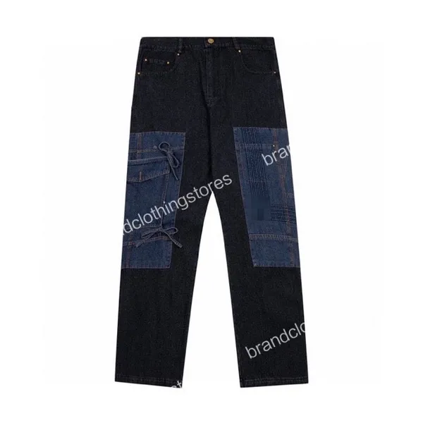 Pantalones vaqueros morados para hombre, pantalones vaqueros de diseñador, moda desgastada, ciclistas rasgados, carga de mezclilla para mujer, pantalones negros gd122182