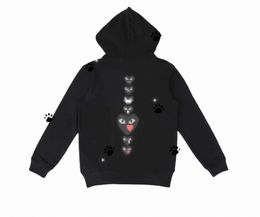 Designer Heren Hoodies Com Des Garcons PLAY Sweatshirt CDG Zwart Multiheart Zip Up Hoodie XL Merk Zwart Nieuw b8NT #