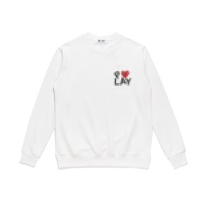 Designer Herren Hoodies Com Des Garcons PLAY Sweatshirt CDG Red Heart White Pullover Sweatshirts Marke XL