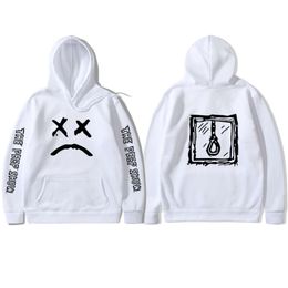 Designer heren hoodies sweatshirts nieuwe lil peep show street hoodie met fluweel