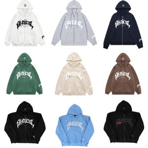 Designer Heren Hoodies Sweatshirts Street Casual veelzijdige Harajuku -stijl Zipper Sweatshirt Gothic Rock Oversized hoodie