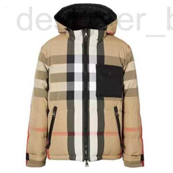 24SS nouvelle veste à capuche pour hommes classique à carreaux en coton unisexe hiver épaissi un manteau deux lettres noir chaud M L XL 2XL 3XL 4XL 5XL