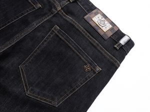 Designer Men's Jeans 23 printemps / été Nouvelle broderie haut de gamme Big End Slim Fit Sleeve Long Pants élastiques imprimés
