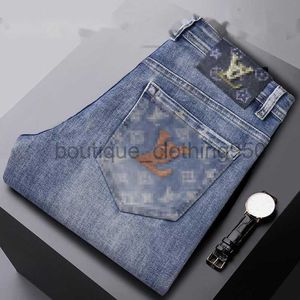 Designer Men's Jeans Designer Autumn and Winter New Jeans Men's Quality Slim Fit Small Feet Long Pantalon LWH1995D01