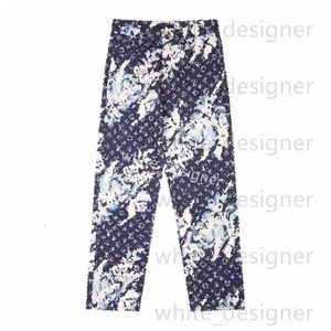 Designer Men's Jeans Pantalon designer léger luxe et pantalon de fleurs de printemps à la mode