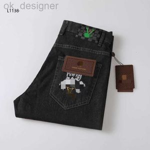 Designer heren jeans religie broek merk jeans hiphop rap street jeans broek knie mager rechte motorfiets mans zwarte broek zwart geplooid