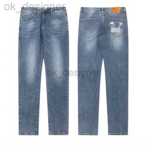 Designer Men's Jeans Spring and Summer Stretch Slim Pantums Blue Blue Bleu Jeans Denim Pantal