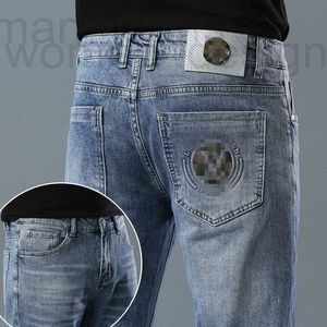JeansL de concepteur pour hommes nouveau pour le luxe léger édition coréenne mince élastique coupe ajustée pantalon de marque OUSL