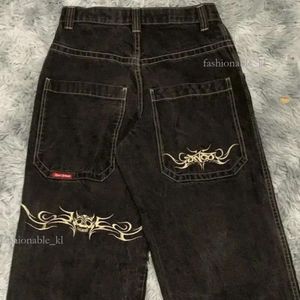 Designer Men's Jncos Jeans Y2K HIP HOP Retro Graphic Broidered Baggy Black Pantal