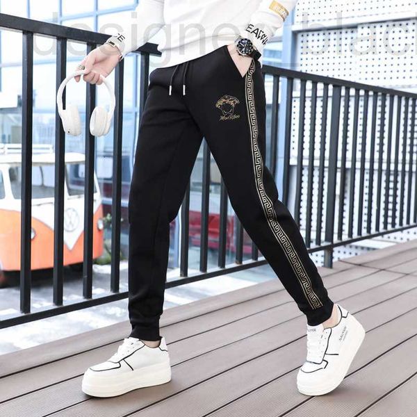 Pantalons de créateurs pour hommes 2024 Début d'automne Nouvelle tendance décontractée Haut de gamme Marque de mode Leggings Sports Black Guard 9 points LuxurySZ3R