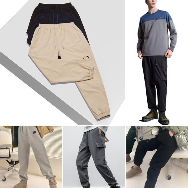 Pantalones de diseñador para hombre con cara norte, forro polar, grueso, cálido, de algodón, sueltos, rectos, pantalones vaqueros de calle, pantalones para correr, monos, pantalones argo Harajuku, chándales, pantalones vaqueros