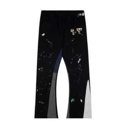 Pantalons pour hommes de créateurs Galeries Depts Pantalons évasés multi-panneaux Femmes Sports Lâche High Street Pantalon de survêtement décontracté Pantalon vintage Pantalon Hip Hop de haute qualité